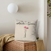 Oreiller personnalisé personnalisé en famille - Jardin de grand-mère